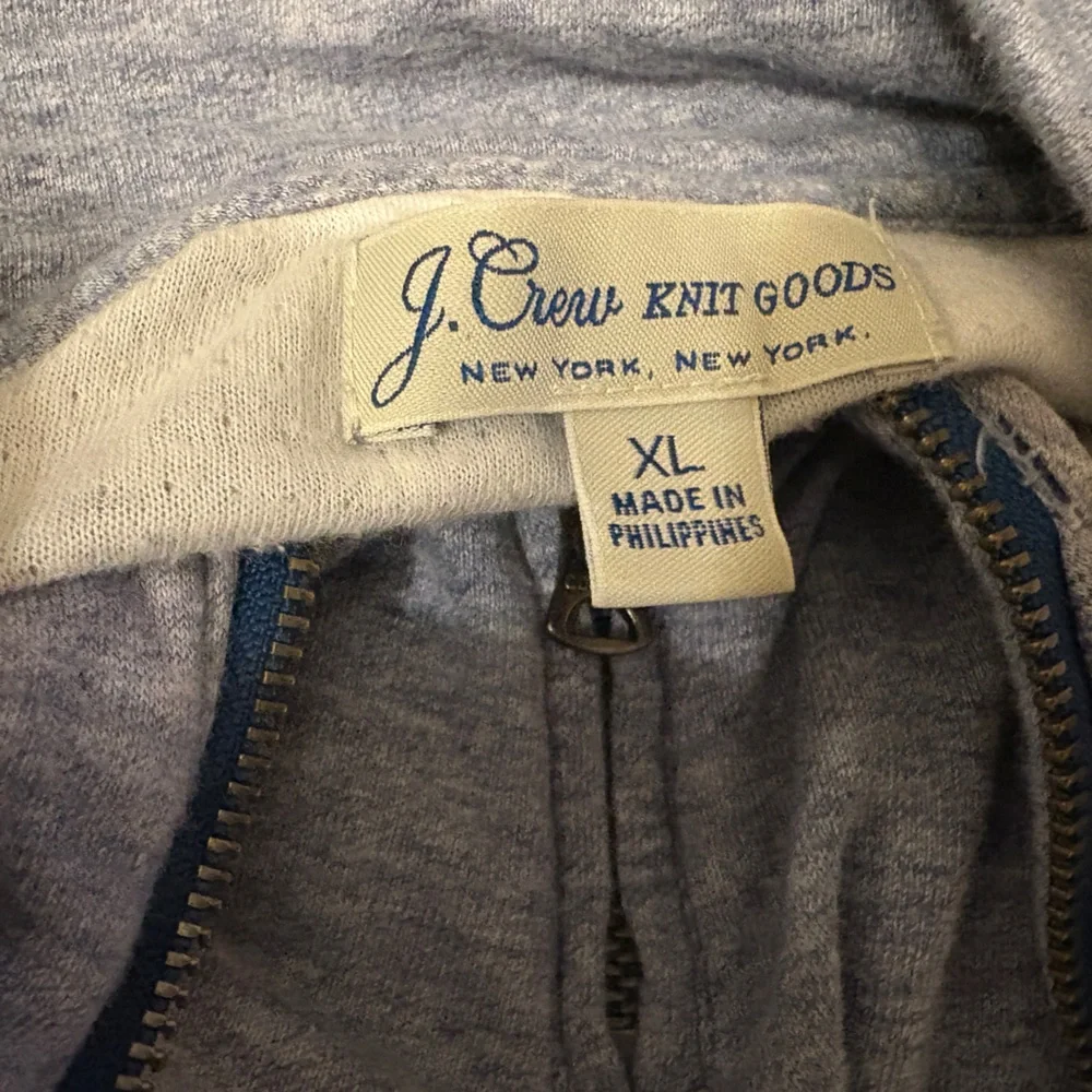 J. Crew Knit Goods Men's Heathered Long Sleeve Blue 1/4 Zip‎ Sweater Athleisure